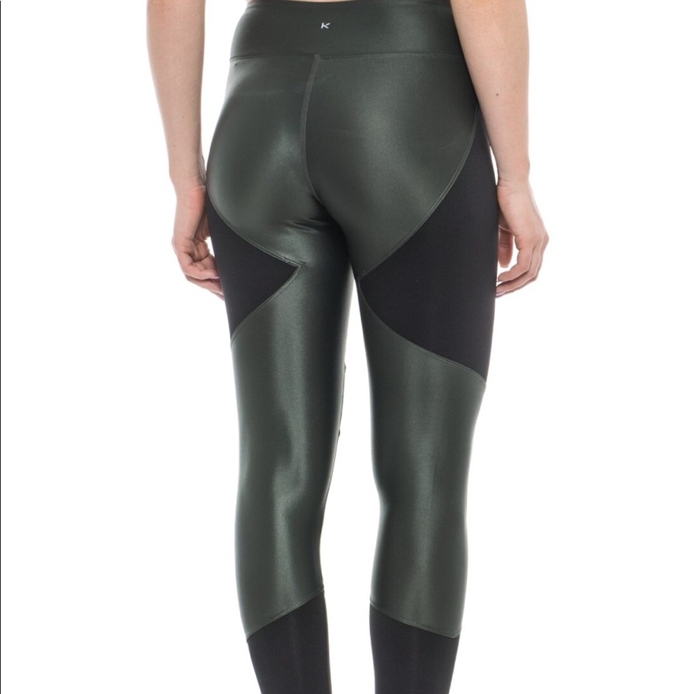 KORAL Forge Mid Rise Leggings Gunmetal/Black SZ S